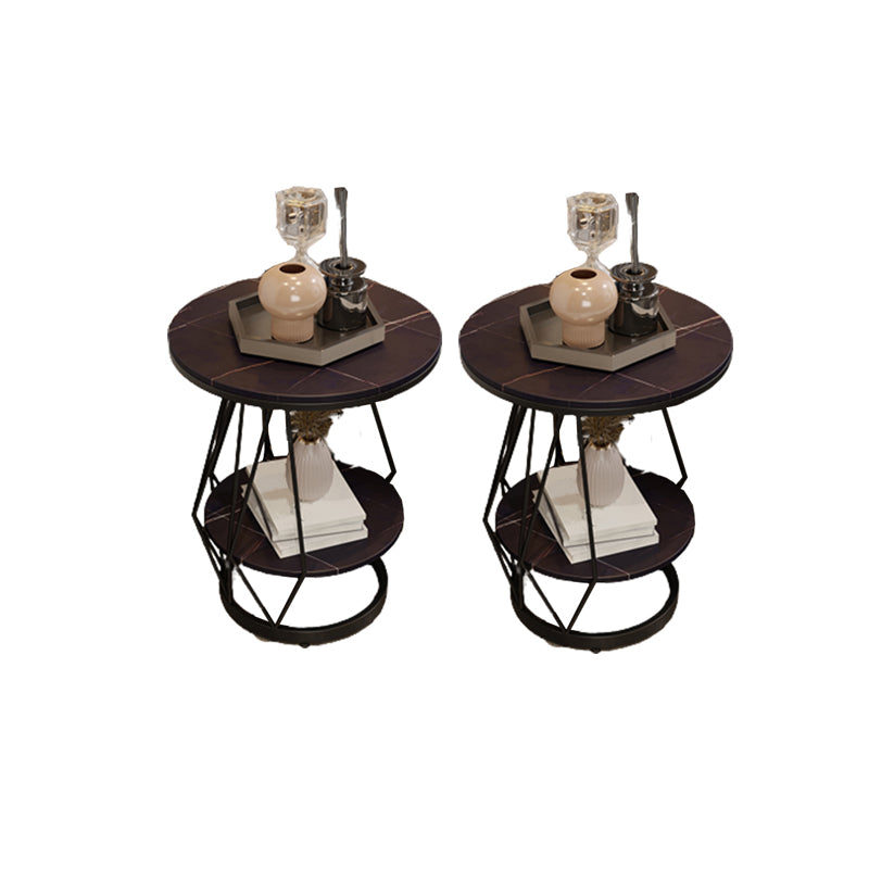 Luxurious Metal Side Table Round Frame Sofa Side Accent Table