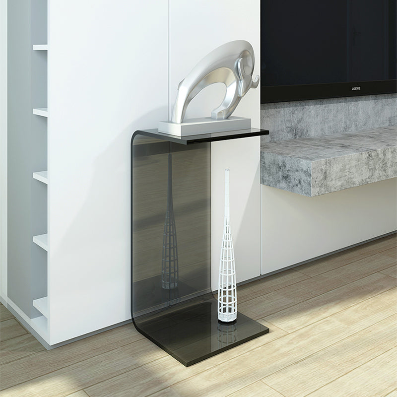 11" Wide Contemporary Side Table Pedestal Acrylic Accent Side Table