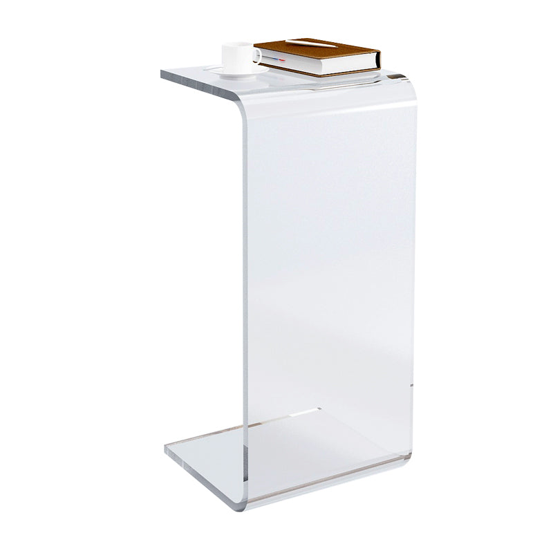11" Wide Contemporary Side Table Pedestal Acrylic Accent Side Table