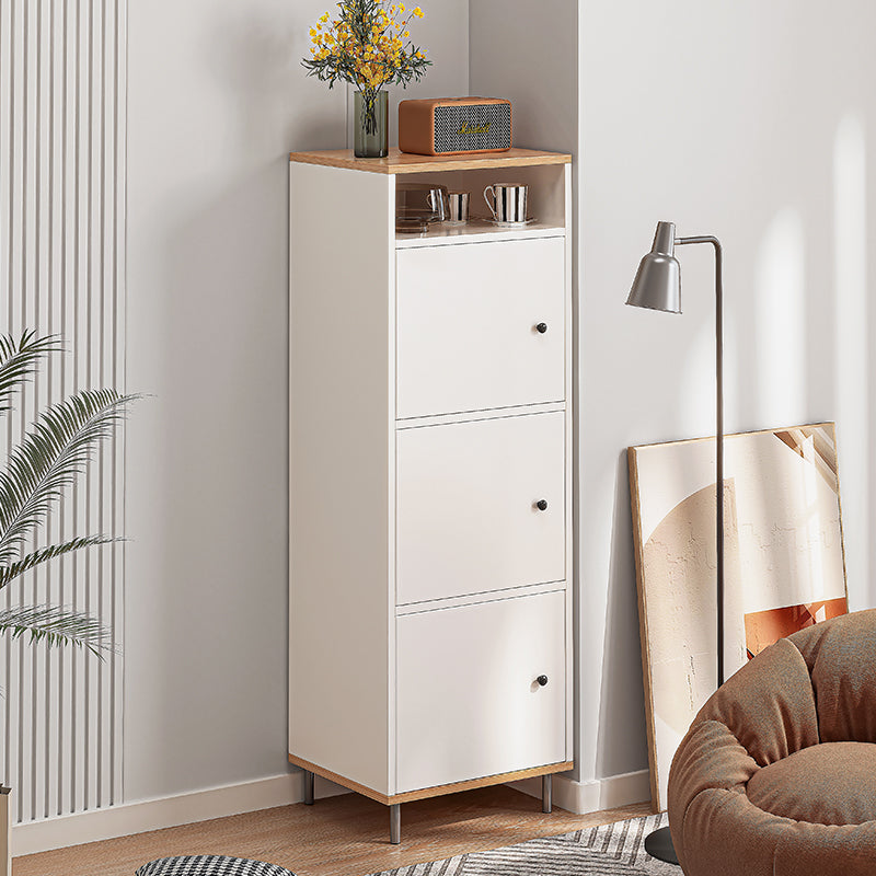 Knobs Storage Cabinet Square Straight Legs Wood Chest With Doors