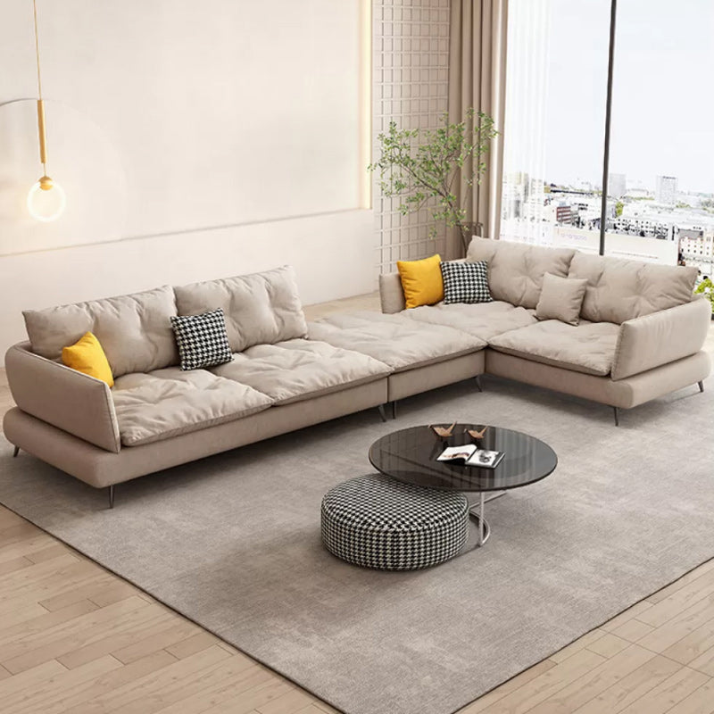 Scandinavian Living Room sofa Flared Arm Cushions Fabric Seating