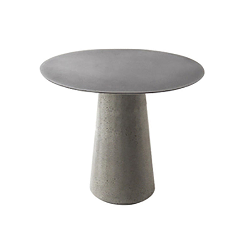 Iron Top End Side Table Concrete Pedestal Sofa Side Accent Table