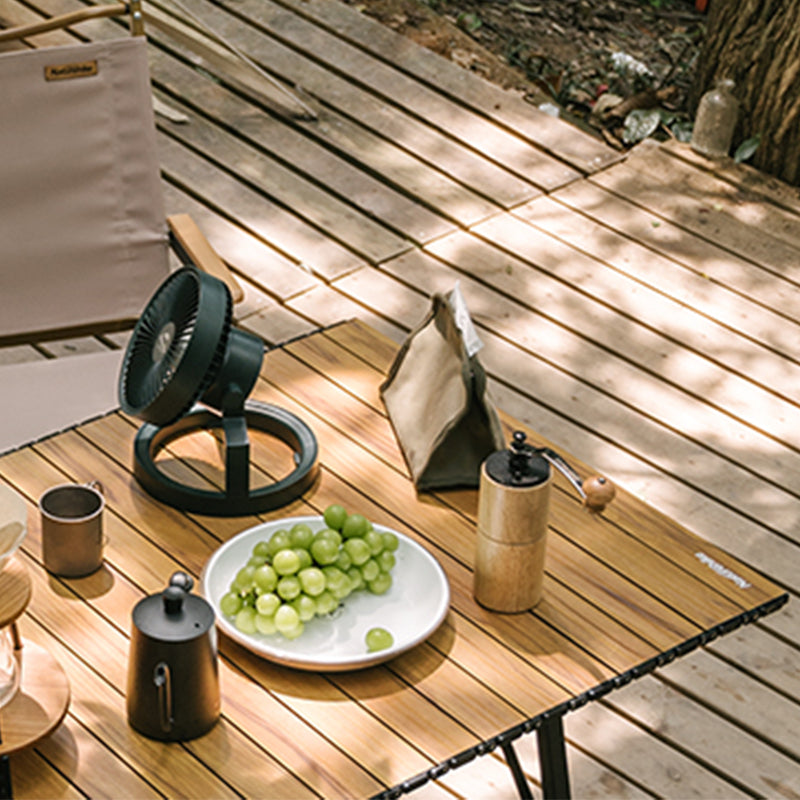 Wood Camping Table Industrial Rectangle Lift Table with Metal Frame