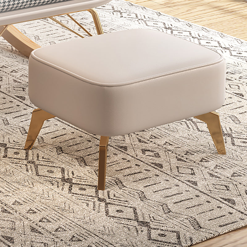 Contemporary Upholstered Rocker Chair Metal Frame Dirt Resistant Wingback Rocker Chair