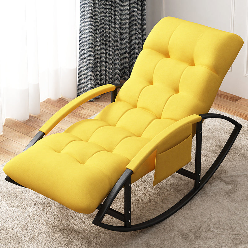 Simple Style Lazy Sofa Chair Balcony Iron Base Rocking Chair