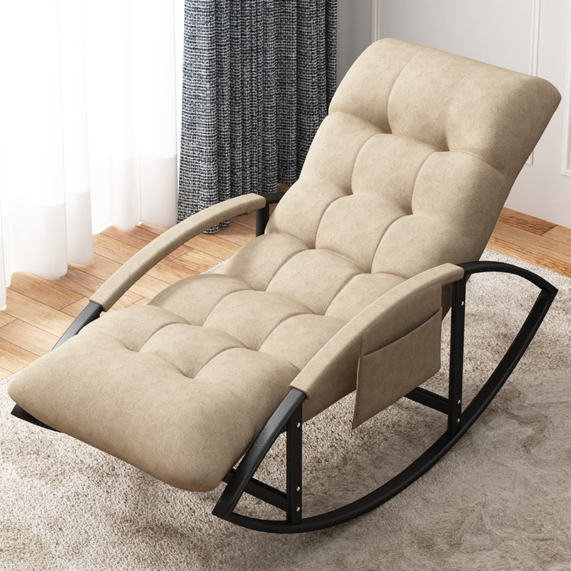 Simple Style Lazy Sofa Chair Balcony Iron Base Rocking Chair