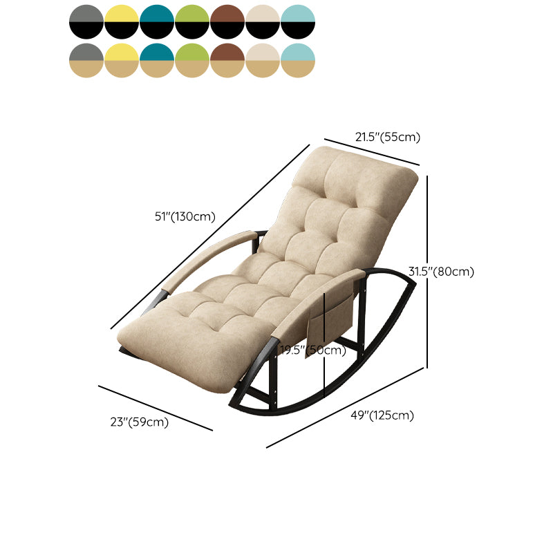 Simple Style Lazy Sofa Chair Balcony Iron Base Rocking Chair