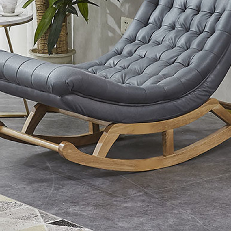 Fabric Rocker Chair Solid Color Contemporary Tufted Cushions Rocker Chair with Ottoman