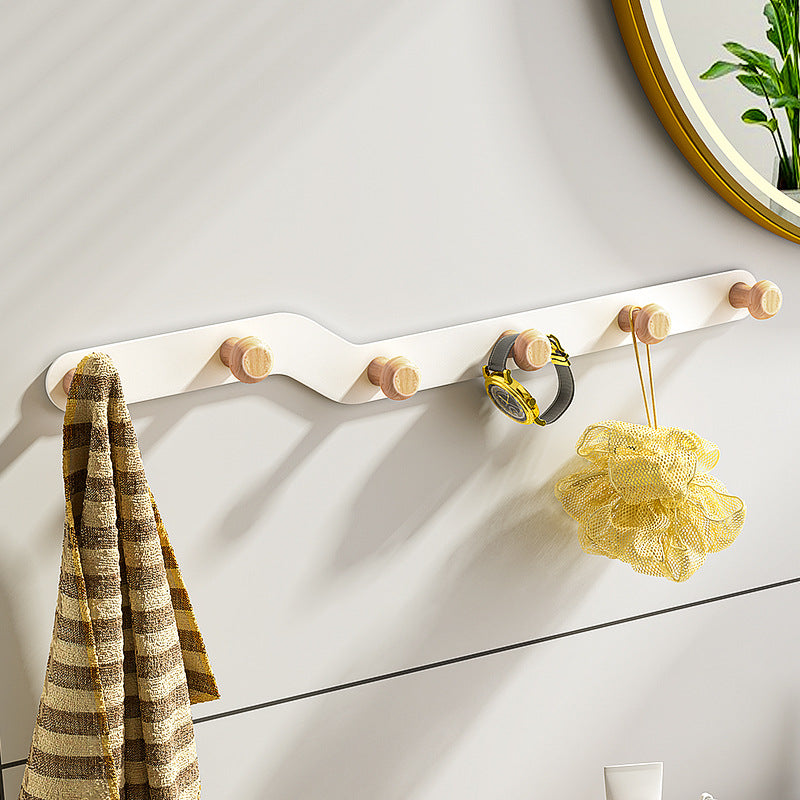 Metal and Wood Coat Rack Contemporary Style Home Wall Hanging Coat Hanger