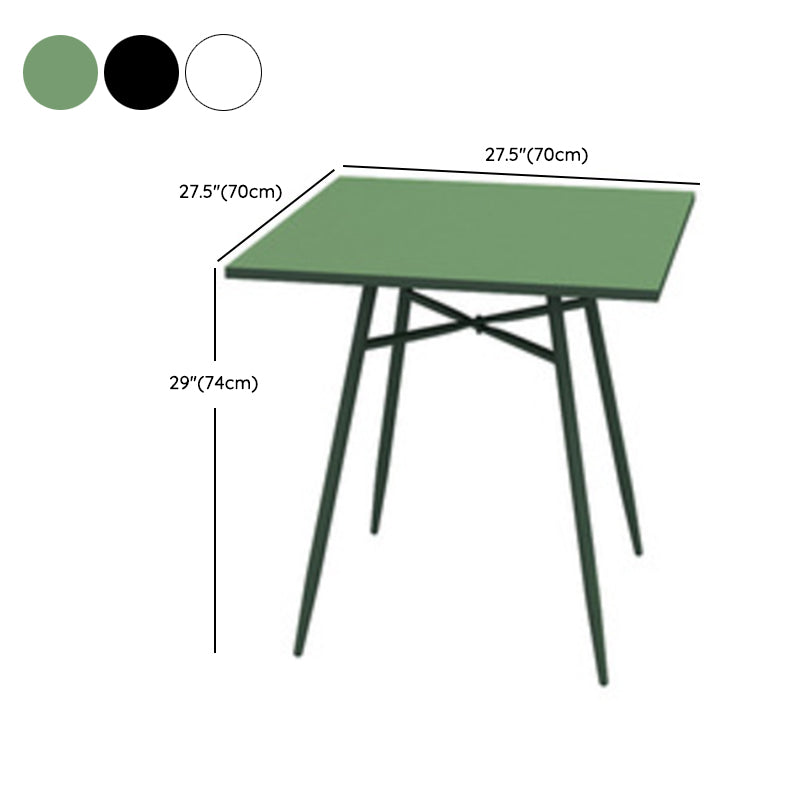 Modern Metallic Finish Bistro Table Set 1/2/3 Pcs Metal Bistro Set