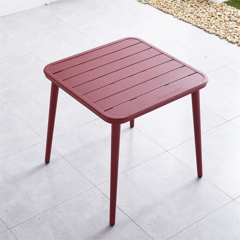 Metal Modern Bistro Table Set 1/4/5 Pcs Metallic Finish Bistro Set