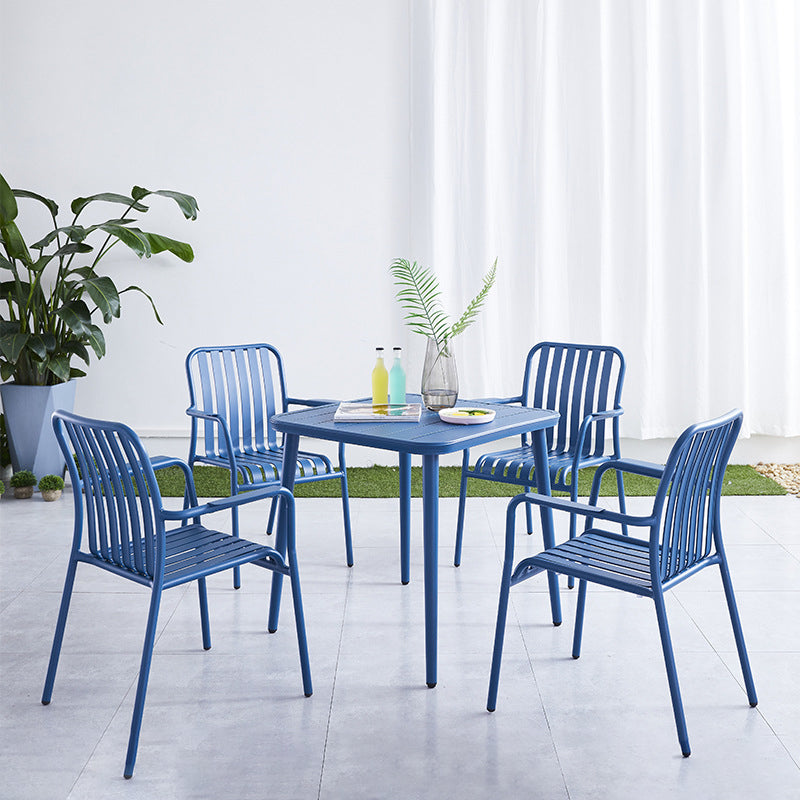 Metal Modern Bistro Table Set 1/4/5 Pcs Metallic Finish Bistro Set