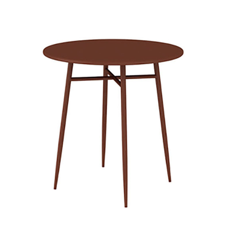 Modern Round Dining Table Set 1/3/5 Pcs Metal Outdoor Dining Set