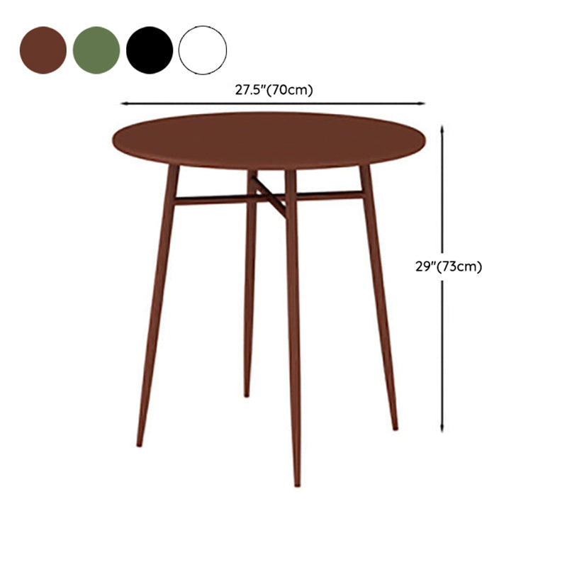 Modern Round Dining Table Set 1/3/5 Pcs Metal Outdoor Dining Set
