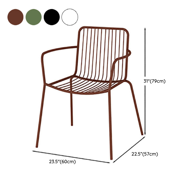 Modern Round Dining Table Set 1/3/5 Pcs Metal Outdoor Dining Set