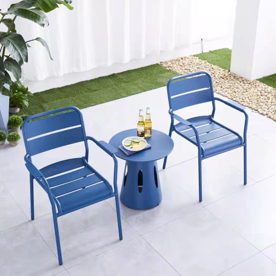 Contemporary Bistro Table Set 1/3/4/5 Pcs Metal Bistro Set for Small Places