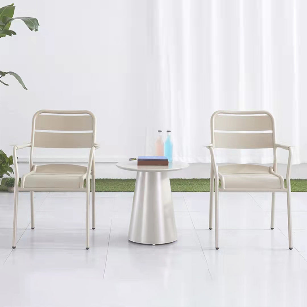 Contemporary Bistro Table Set 1/3/4/5 Pcs Metal Bistro Set for Small Places