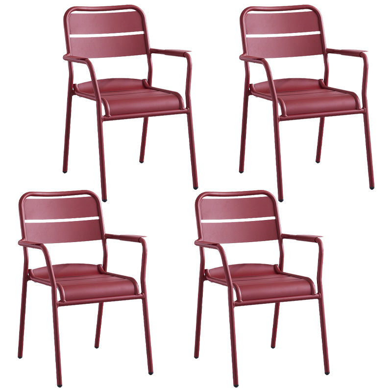 Contemporary Bistro Table Set 1/3/4/5 Pcs Metal Bistro Set for Small Places