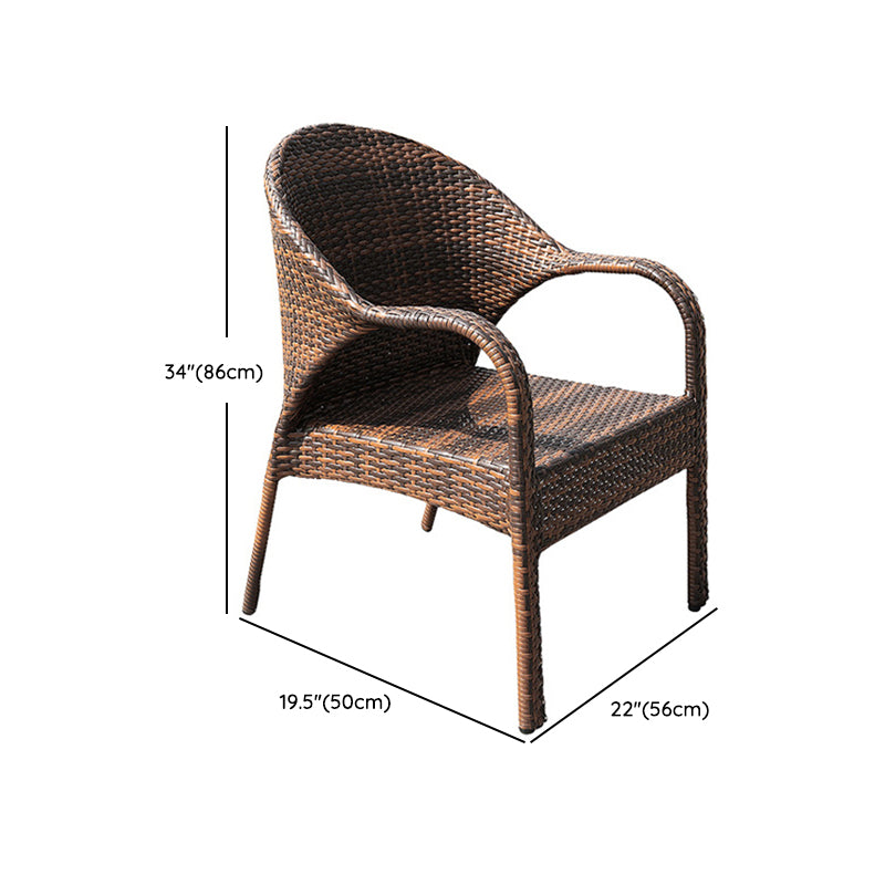 Modern Style 1/5 Pieces Dining Set PE Wicker Dining Table Set for Outdoor