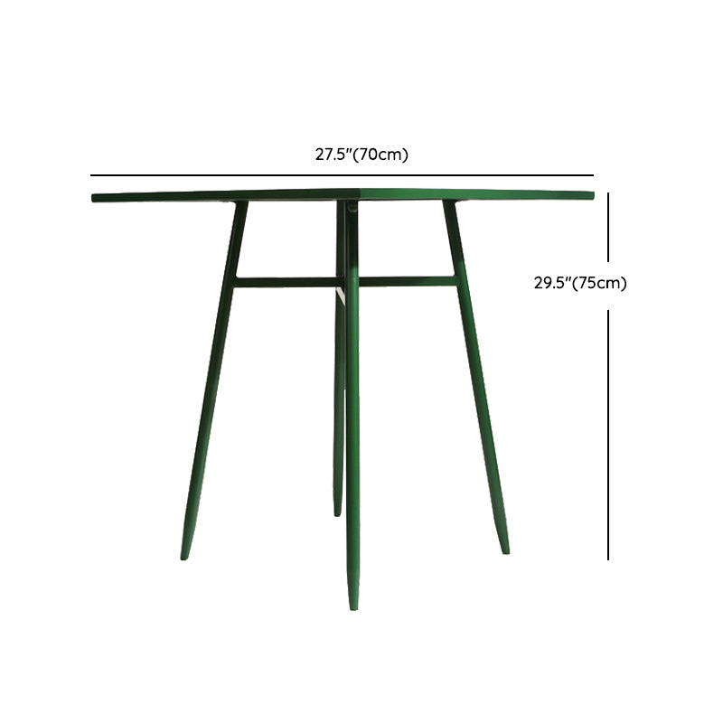 1/2 Pcs Green Bistro Set for Small Places Metal Modern Bistro Table Set
