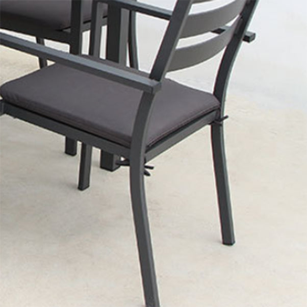 Modern Style 1/5 Pieces Metal Dining Set Square Dining Table Set for Outdoor