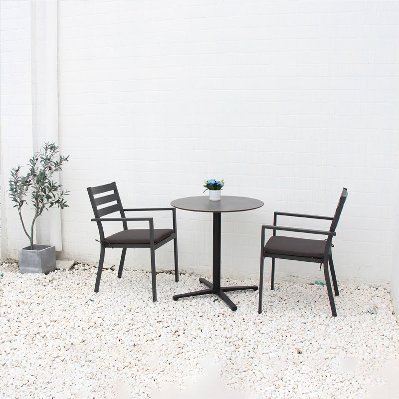Modern Style 1/3/5 Pieces Metal Dining Set Round Dining Table Set for Outdoor