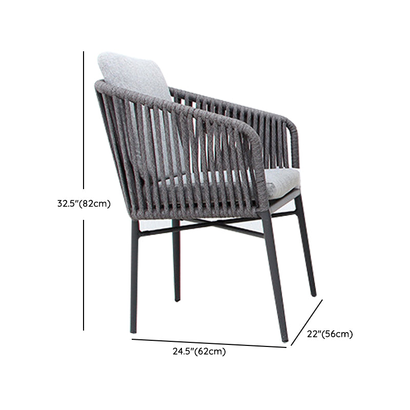 Modern Style 1/3/5 Pieces Metal Dining Set Round Dining Table Set for Outdoor