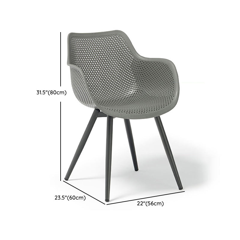 Modern Style 1/3/5 Pieces Metal Dining Set Round Dining Table Set for Outdoor