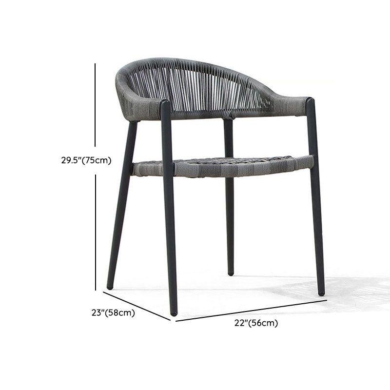 Modern Style 1/3/5 Pieces Metal Dining Set Round Dining Table Set for Outdoor