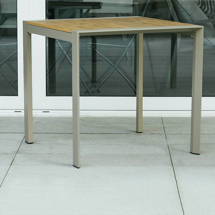 Modern 1/2/3/5/7 Pieces Metal Dining Set Wood Dining Table Set for Outdoor