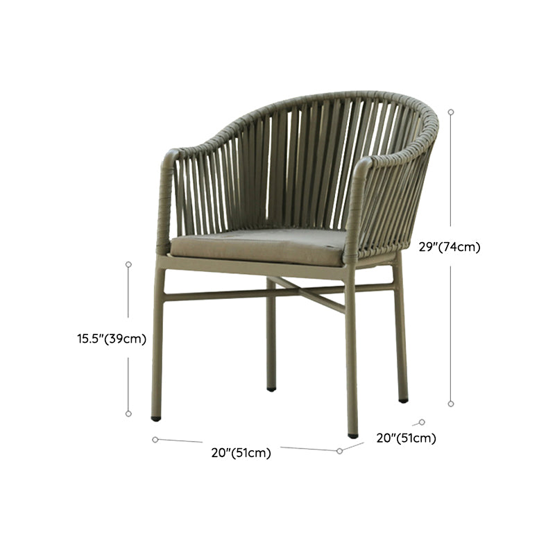 Modern 1/2/3/5/7 Pieces Metal Dining Set Wood Dining Table Set for Outdoor