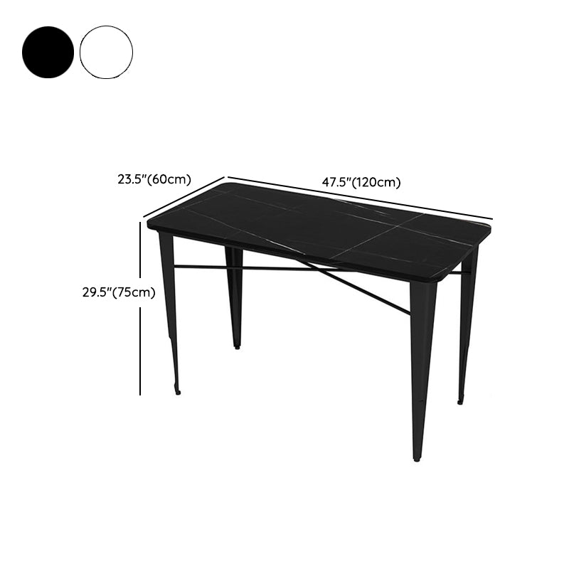 Modern 1/5 Pieces Metal Dining Set Stone Dining Table Set for Outdoor