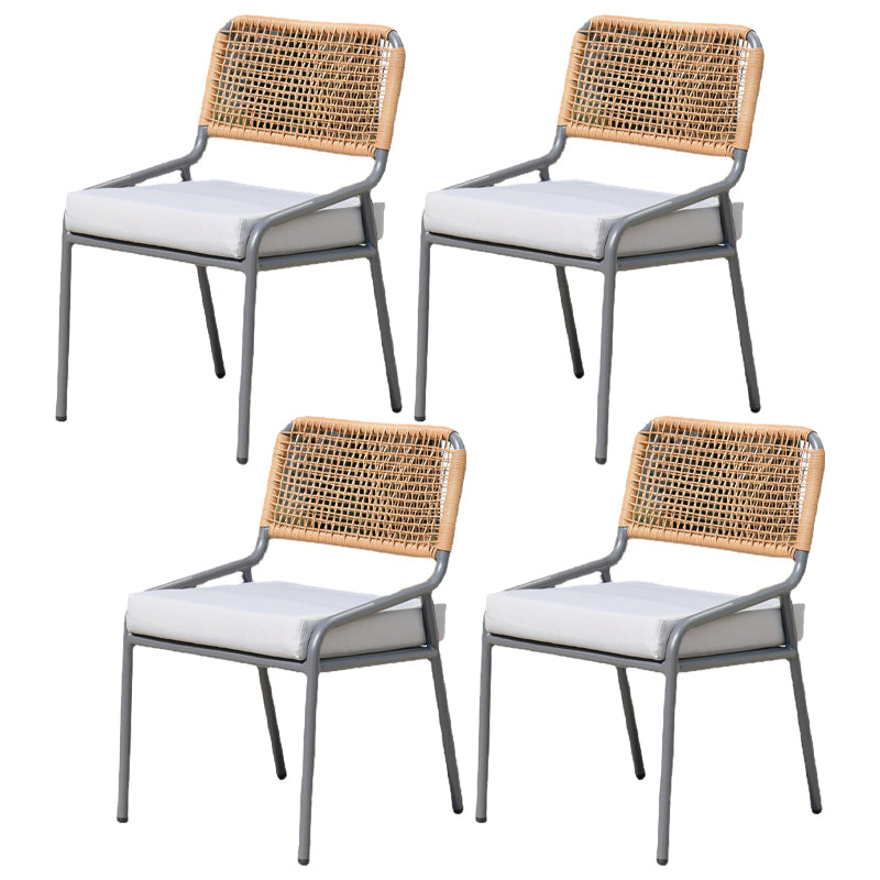 Modern 1/4/5/7 Pieces Metal Dining Set Stone Dining Table Set for Outdoor