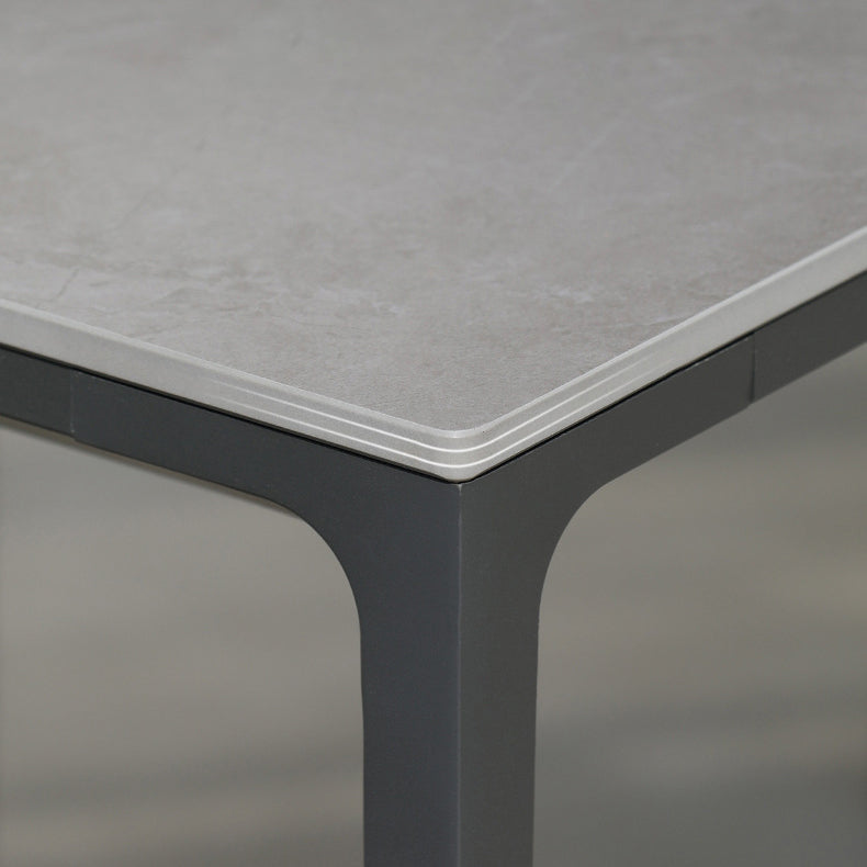 Modern 1/4/5/7 Pieces Metal Dining Set Stone Dining Table Set for Outdoor