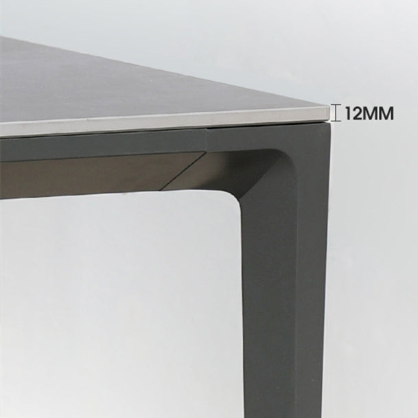 Modern 1/4/5/7 Pieces Metal Dining Set Stone Dining Table Set for Outdoor