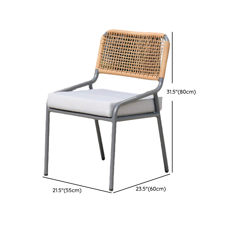 Modern 1/4/5/7 Pieces Metal Dining Set Stone Dining Table Set for Outdoor