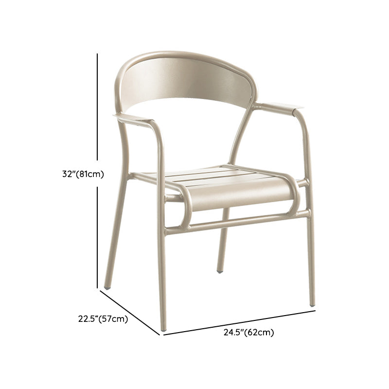 1/4/5 Pcs Metal Beige Bistro Set Contemporary Bistro Table Set