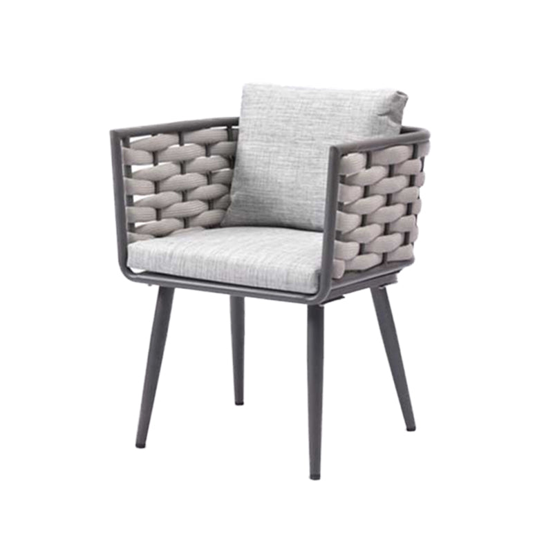 1/5/7 Pieces Modern Metal Dining Set Stone Dining Table Set for Outdoor