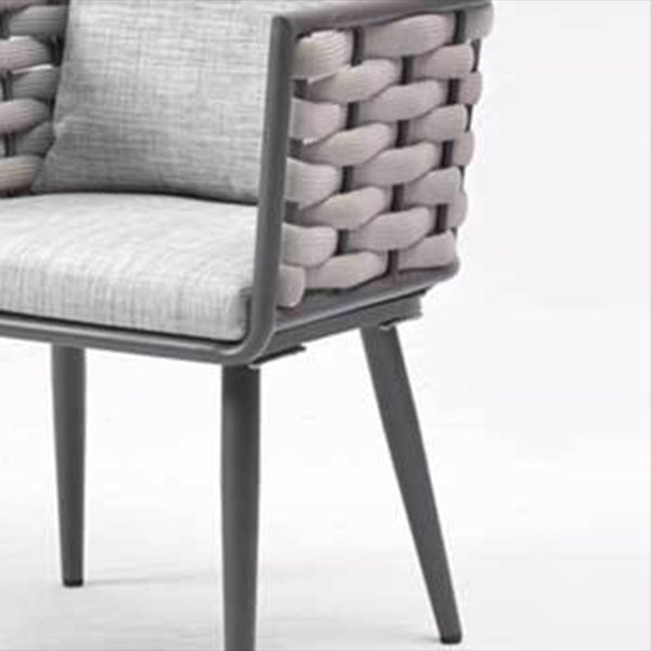 1/5/7 Pieces Modern Metal Dining Set Stone Dining Table Set for Outdoor