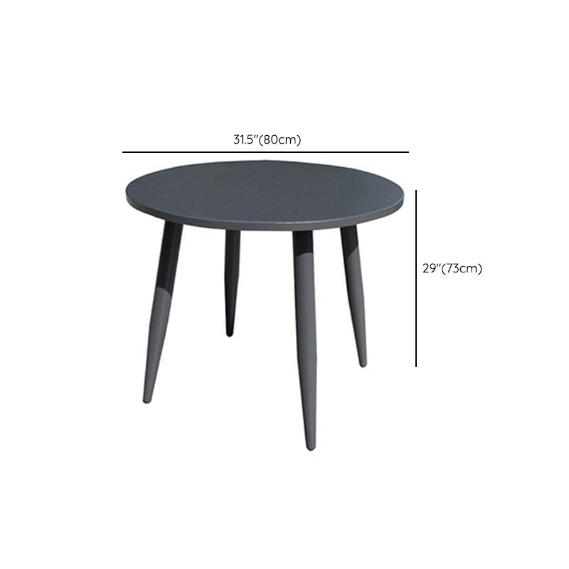 1/5/7 Pieces Modern Metal Dining Set Stone Dining Table Set for Outdoor