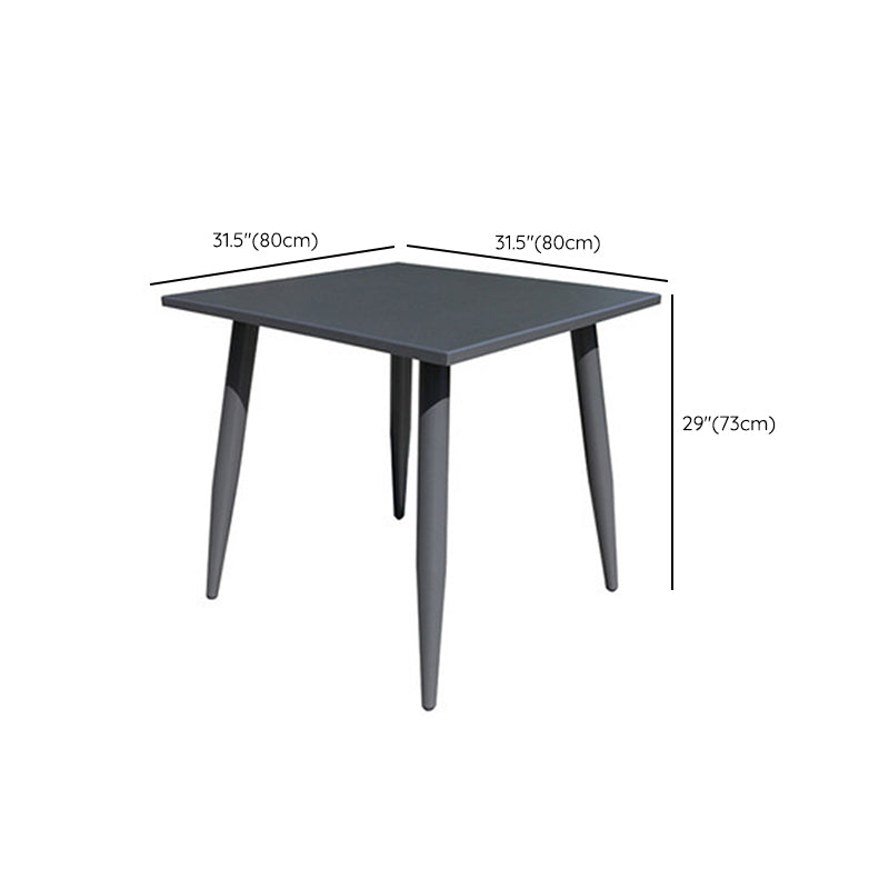 1/5/7 Pieces Modern Metal Dining Set Stone Dining Table Set for Outdoor