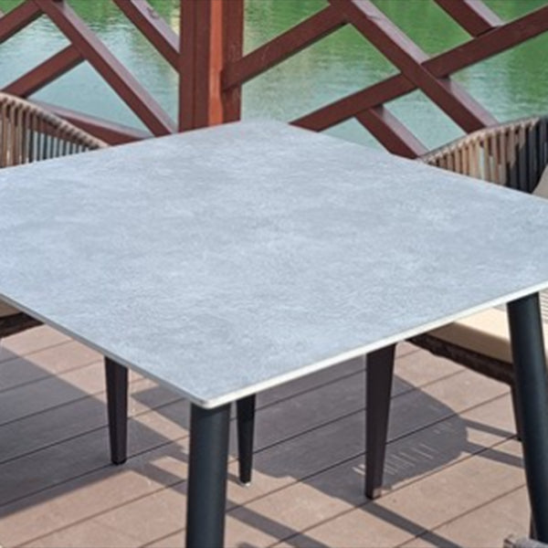 Modern Style 1/3/5/7 Pieces Metal Dining Set Stone Dining Table Set for Outdoor
