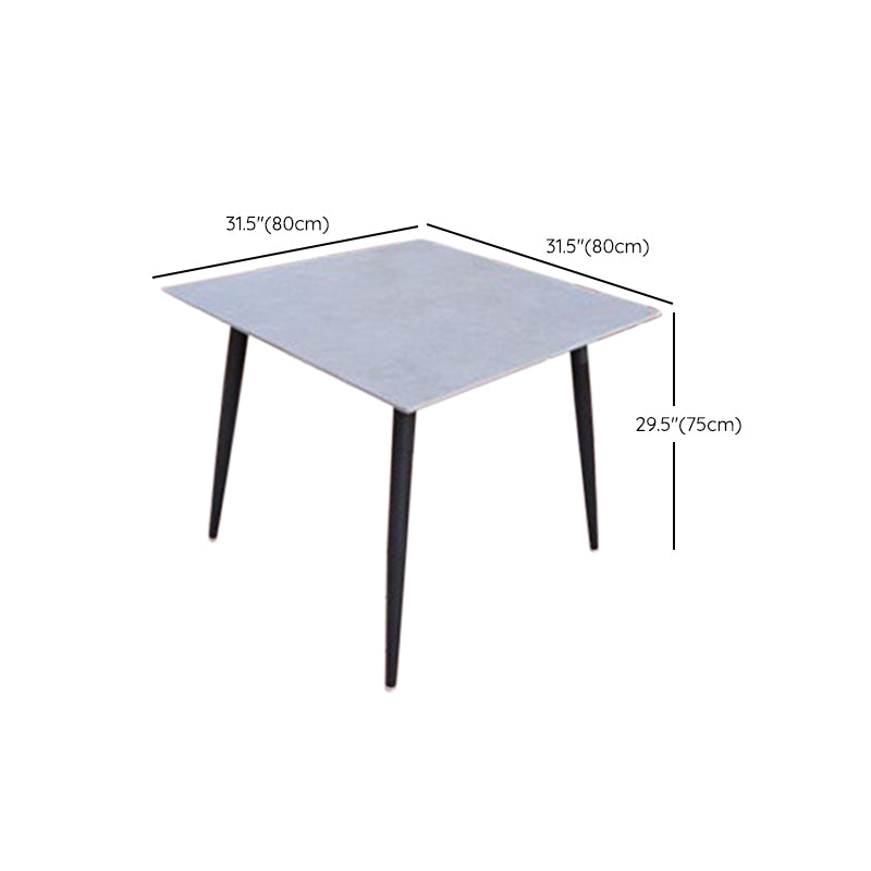 Modern Style 1/3/5/7 Pieces Metal Dining Set Stone Dining Table Set for Outdoor