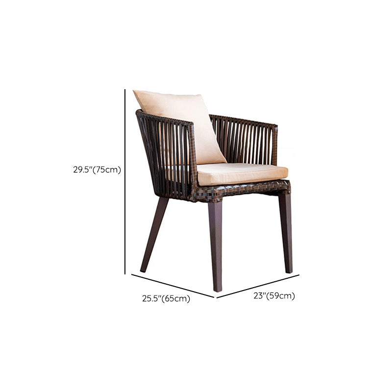 Modern Style 1/3/5/7 Pieces Metal Dining Set Stone Dining Table Set for Outdoor