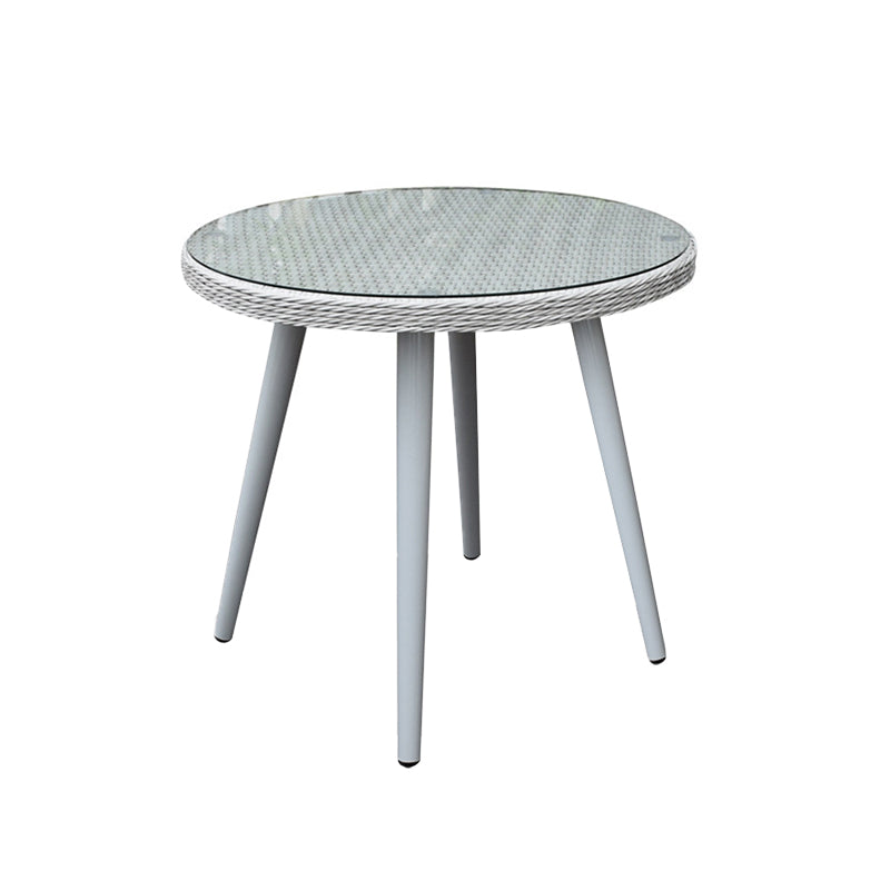 Light Gray Boho Dining Table Set 1/3/5/7 Pcs Rattan Dining Set