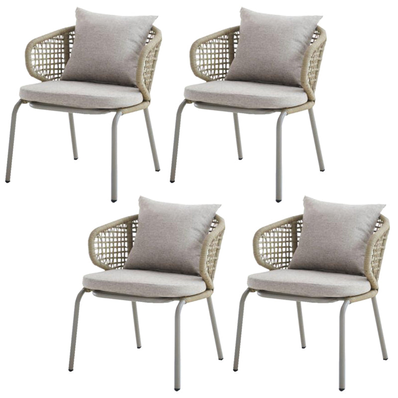 Boho Outdoor Dining Table Set 1/4/5 Pcs Rattan Matte Finish Dining Set