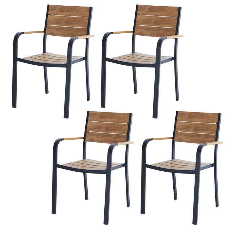 Modern Style 1/4/5/7/9 Pieces Metal Dining Set Reclaimed Wood Table Set for Outdoor