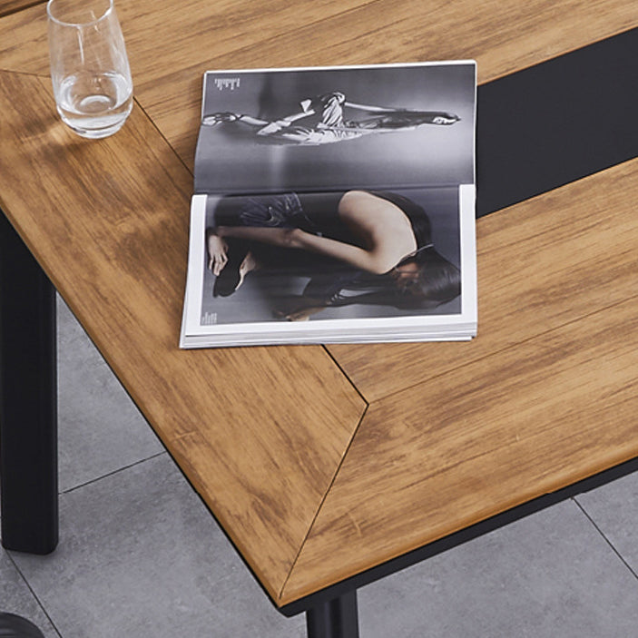 Modern Style 1/4/5/7/9 Pieces Metal Dining Set Reclaimed Wood Table Set for Outdoor