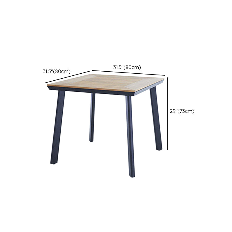 Modern Style 1/4/5/7/9 Pieces Metal Dining Set Reclaimed Wood Table Set for Outdoor