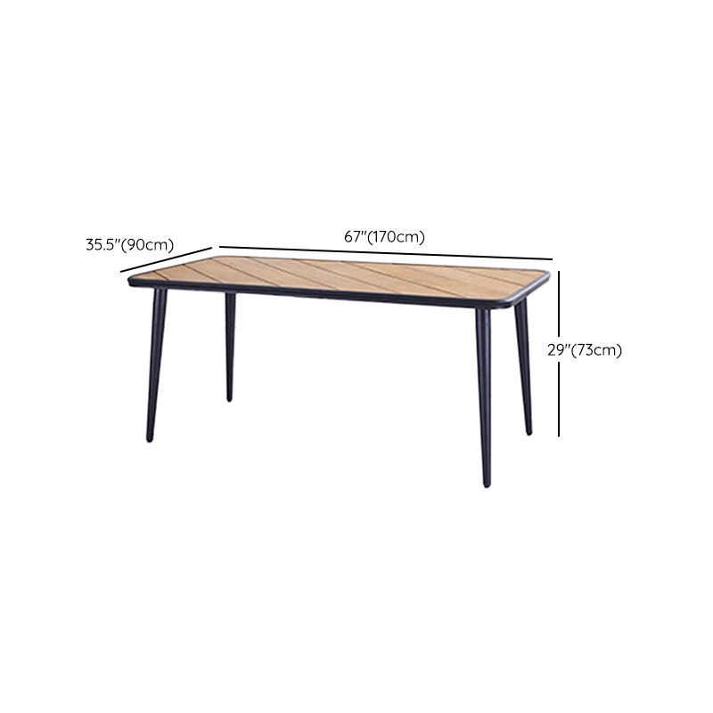 Modern Style 1/4/5/7/9 Pieces Metal Dining Set Reclaimed Wood Table Set for Outdoor